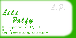 lili palfy business card